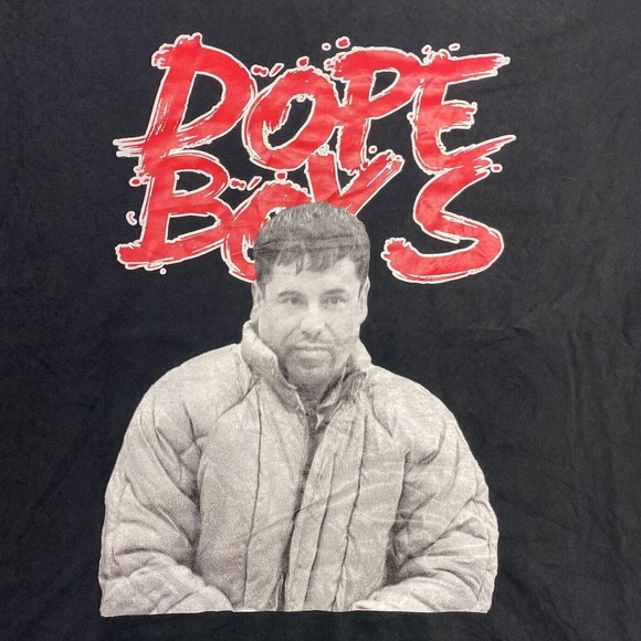 Dope Boys El Chapo Graphic Tee Thrifted Vintage Style Size XL - Picture 4 of 10